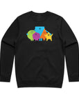 Shapes Crewneck Sweatshirt in Black by Gaddies