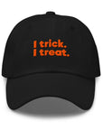 I Trick I Treat Embroidered Hat in Black by Gaddies
