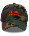I Trick I Treat Embroidered Hat in Green Camo by Gaddies