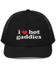I Heart Hot Gaddies Embroidered Hat in Black by Gaddies