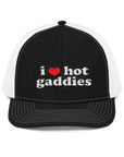 I Heart Hot Gaddies Embroidered Hat in Black/White by Gaddies