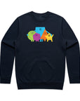 Shapes Crewneck Sweatshirt in Navy by Gaddies