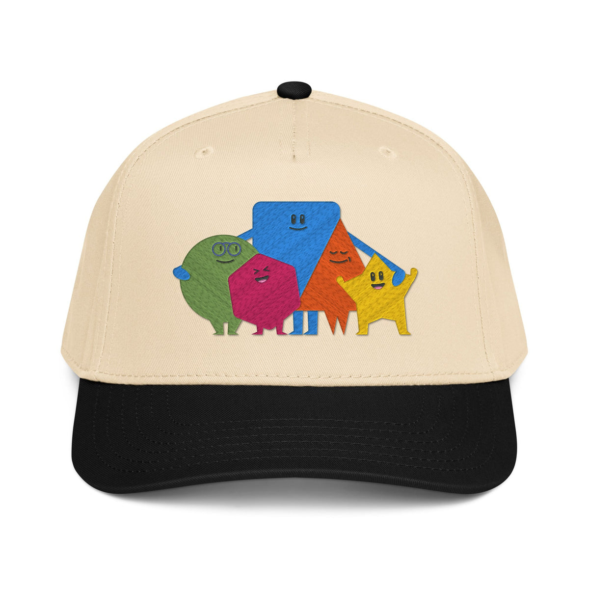 Shapes Snapback (embroidered) in Black/Natural by Gaddies