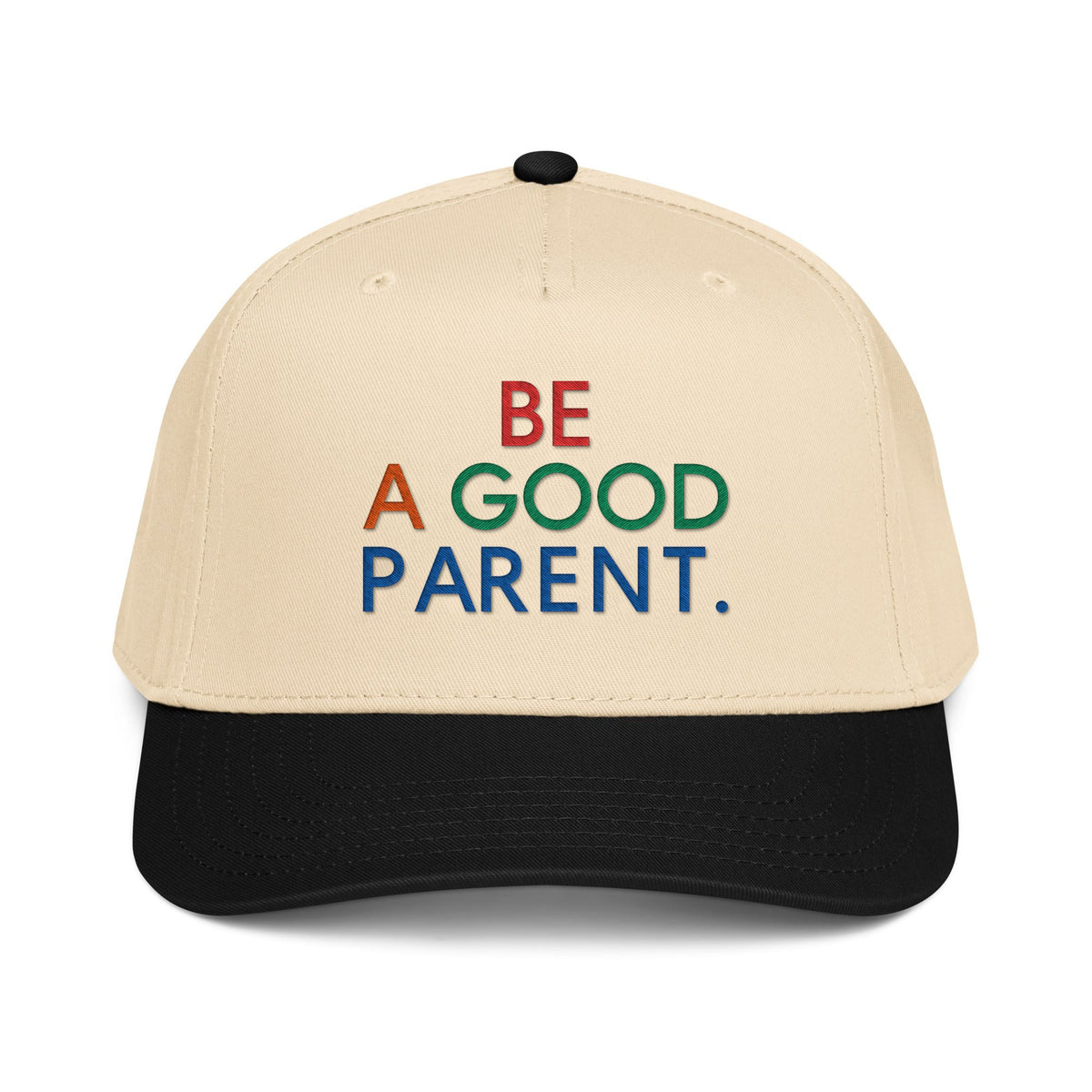 Be A Good Parent Snapback (embroidered) in Black/Natural by Gaddies