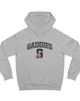 Gray hoodie with 'GADDIES' text and logo on a white background